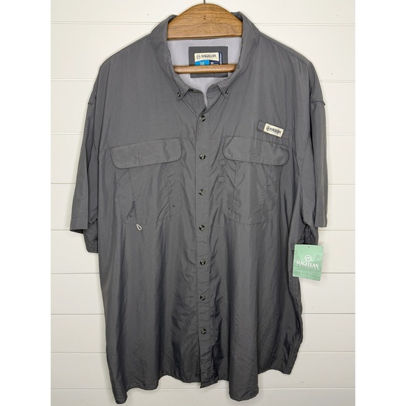 Magellan Outdoors Other - Magellan Outdoors Fish Gear Shirt Mens 3XL Gray Short Sleeve Fishing Relaxed Fit